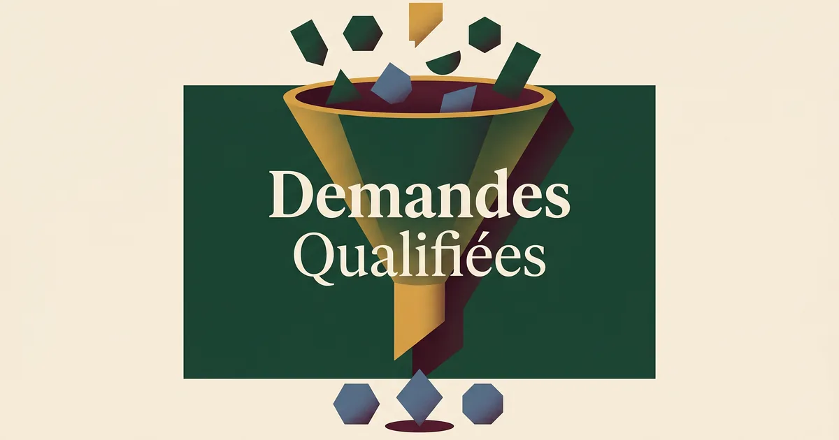 Entonnoir géométrique triant les demandes entrantes d'un élevage