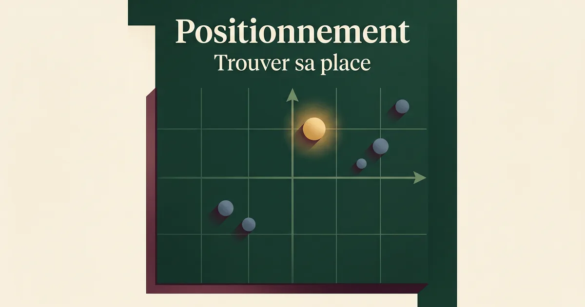 Grille de positionnement géométrique avec un point distinct des autres