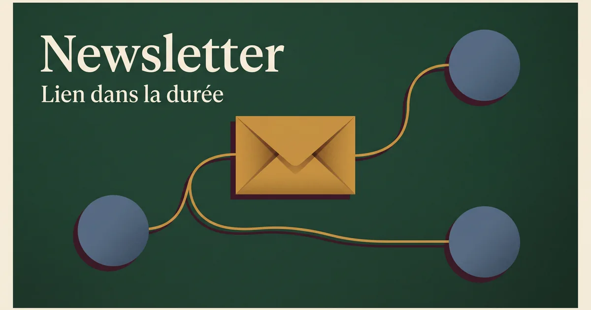 Newsletter géométrique entretenant le lien et la fidélité d'un élevage