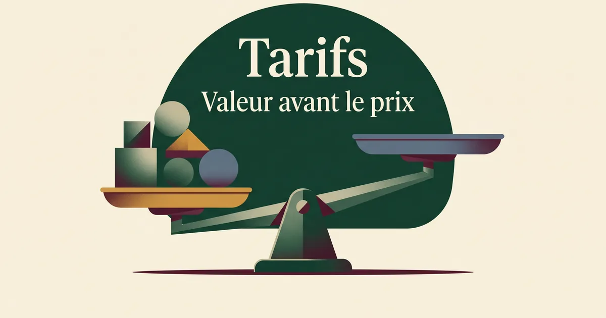 Balance géométrique reliant la valeur d'un élevage à un prix structuré