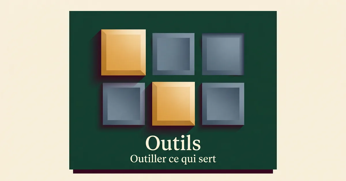 Boîte à outils géométrique sélectionnant seulement les outils utiles à un élevage