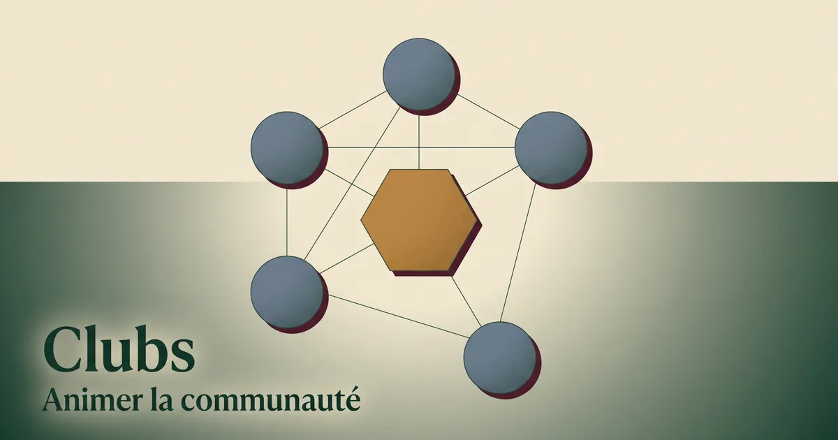 Réseau géométrique de membres pour la communication d'un club ou d'une association