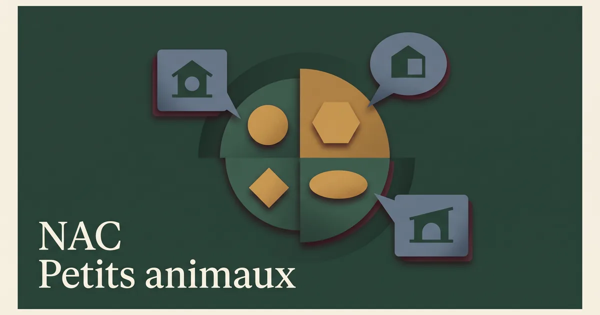 Modules géométriques abstraits pour le marketing des petits animaux et NAC